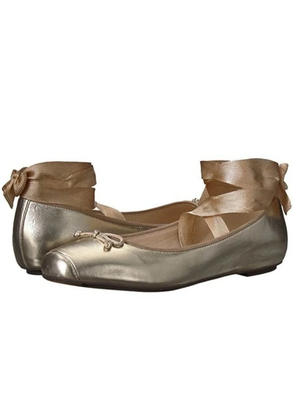 Cole Haan Metallic Champagne Gold “Downtown” Ballet Flat